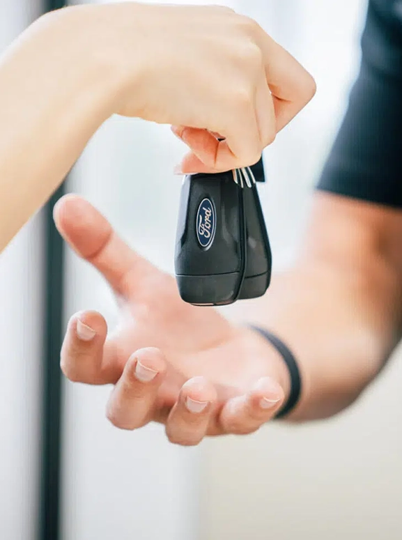 keys are being handed over